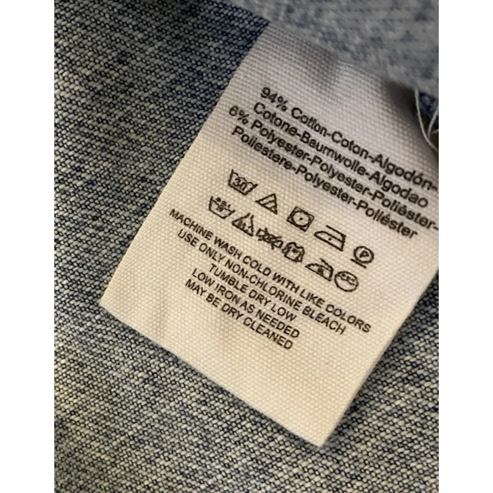 Free People Rumors Denim‎ Jacket Womens XS Light Indigo Boho Preppy Streetwear